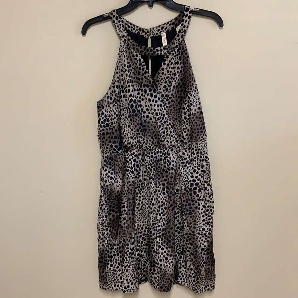 Andrew Leopard Print Sleeveless Dress